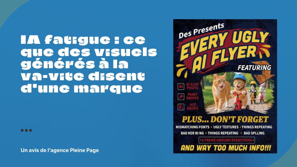 IA fatigue : ce que des visuels générés à la va-vite disent d&rsquo;une marque